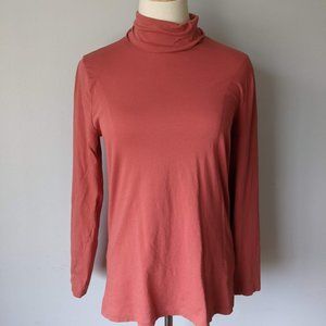 Pink J. Crew tissue turtleneck, Size L